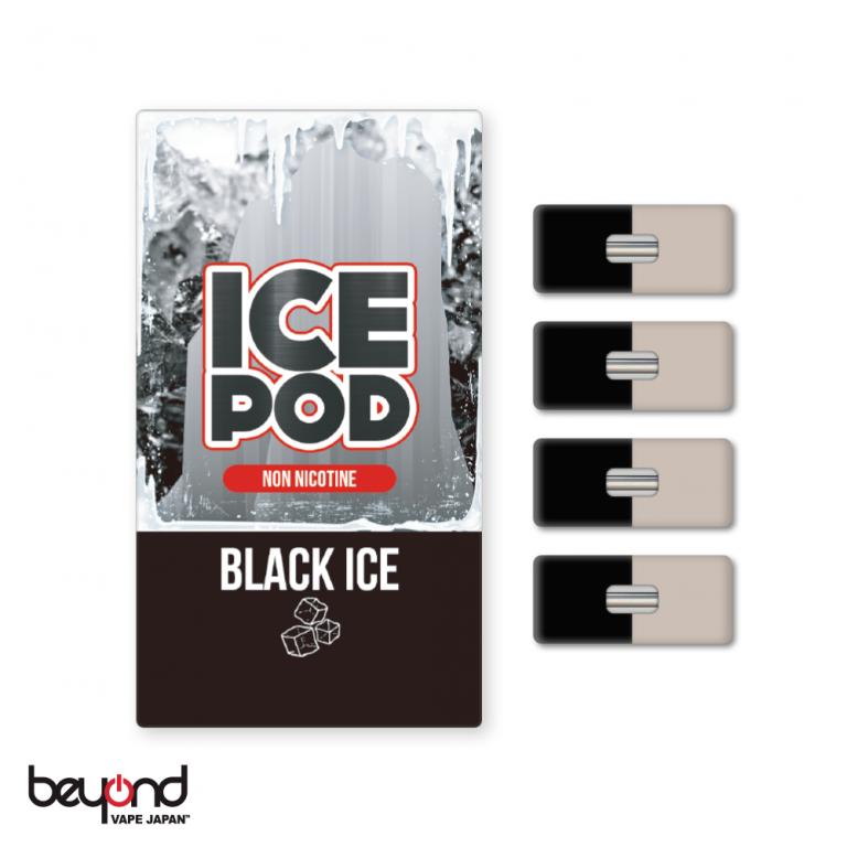 【ICE POD】BLACK ICE(ブラックアイス) - JUUL本体対応 メンソール特化型カートリッジ 4個入り<全6種>